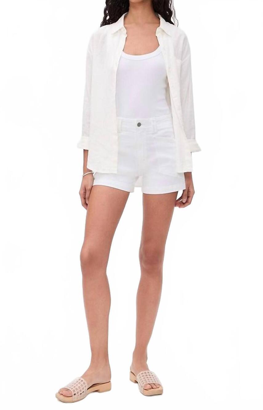 NEW DAZE valley girl high rise shorts in lamb